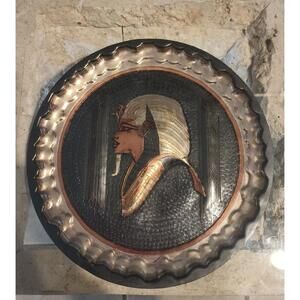 Egyptian Artwork Hand made Plate Ahmed Abd El-kerim Sons Decorative Vintage Vtg